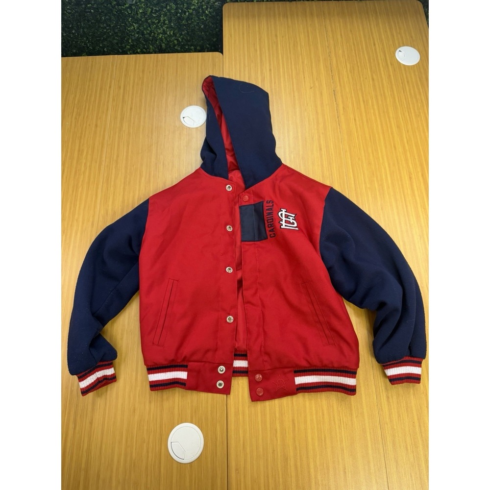 JH Design Reversible Jacket Kids Sz M St. Louis Cardinals Baseball Stitched